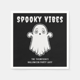 Servilleta De Papel Vibraciones espeluznantes fantasma Halloween blanc