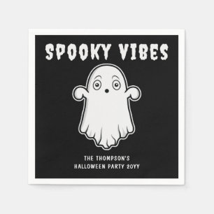 Servilleta De Papel Vibraciones espeluznantes fantasma Halloween blanc