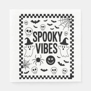 Servilleta De Papel Vibraciones Espeluznantes Retro Halloween