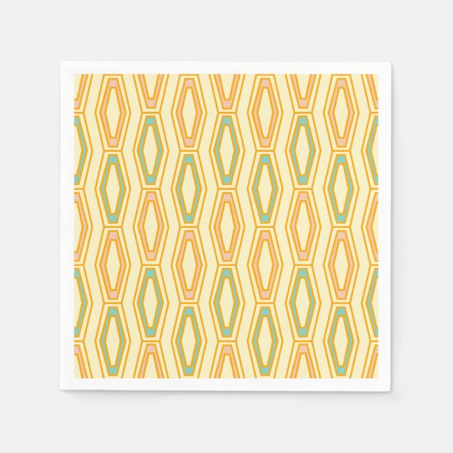 Servilleta De Papel Vibrant geometric pattern with hexagonal shapes  (Anverso)