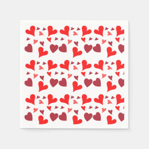 Servilleta De Papel Vibrant red hearts background