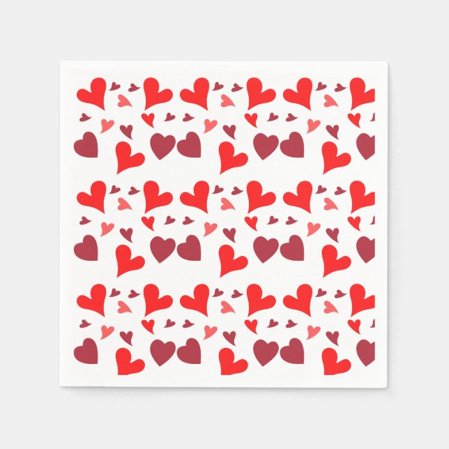 Servilleta De Papel Vibrant red hearts background (Anverso)