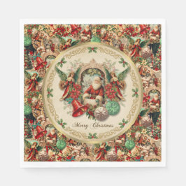 Servilleta De Papel Vibrant Victorian Christmas Collage