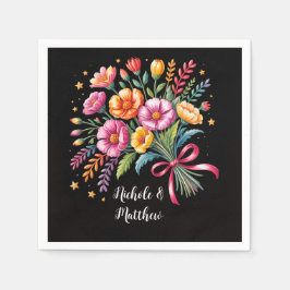 Servilleta De Papel Vibrante Fiesta Boda Bouquet Boda