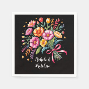 Servilleta De Papel Vibrante Fiesta Boda Bouquet Boda