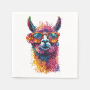 Servilleta De Papel Vibrante Ilustracion de cabeza de llamada - Colori