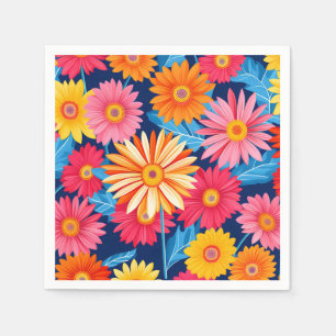 Servilleta De Papel Vibrante planta de flores Gerbera Daisies