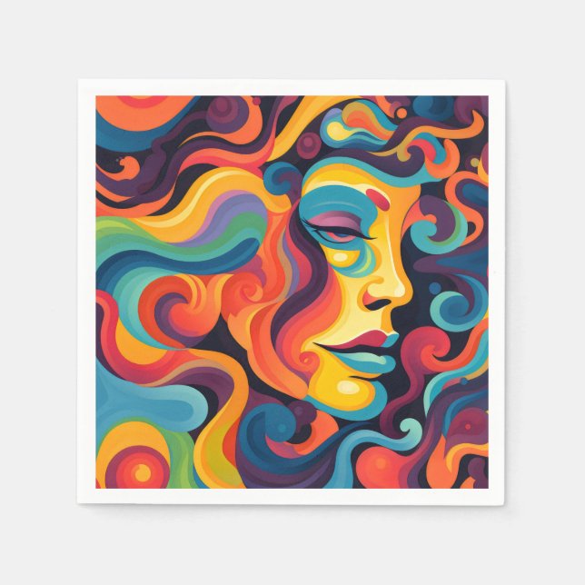 Servilleta De Papel Vibrante remolque de emociones (Anverso)