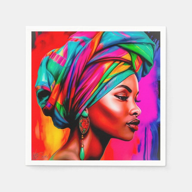 Servilleta De Papel Vibrante serie de belleza 1 (Anverso)