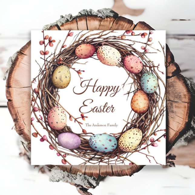 Servilleta De Papel Vibrante Springtime Egg Nest Easter Brunch (Subido por el creador)