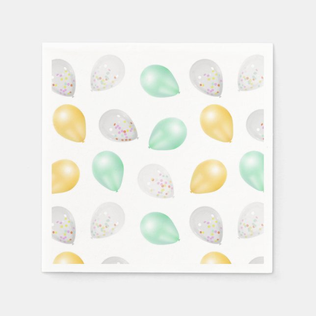 Servilleta De Papel Vibrantes toallas de papel de globos 3D (Anverso)