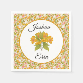 Servilleta De Papel Victorian Meadow yellow napkin