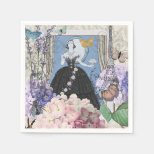 Servilleta De Papel Victoriana Floral Fancy Gown