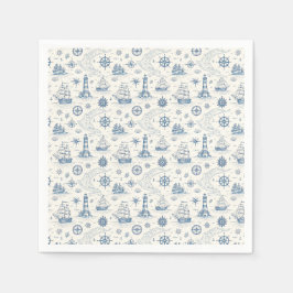 Servilleta De Papel Vida Costera Océanos Azules