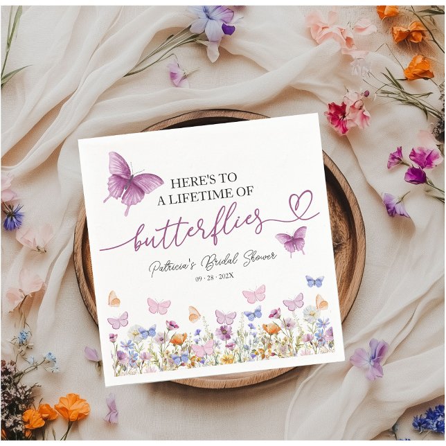 Servilleta De Papel Vida de Mariposas Lluvia de Flores Nupciales (Subido por el creador)