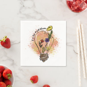 Servilleta De Papel Vida en plena flor Wildflower Cita