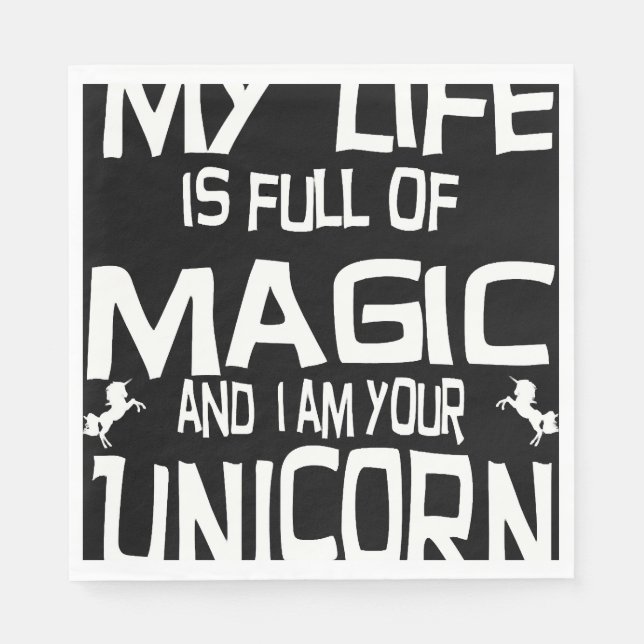 Servilleta De Papel vida en unicornio (Anverso)