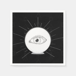 Servilleta De Papel Vidente Ojo Vidente Bola de Cristal Esotérica