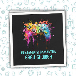 Servilleta De Papel Video Games Blue Boy Baby Shower