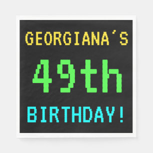Servilleta De Papel Videojuego divertido vintage/retro 49º cumpleaños