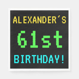 Servilleta De Papel Videojuego divertido vintage/retro luce cumpleaños