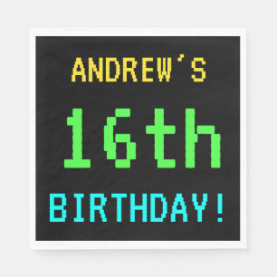 Servilleta De Papel Videojuego divertido vintage/retro luce día 16