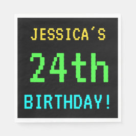 Servilleta De Papel Videojuego divertido vintage/retro Mira 24 cumplea