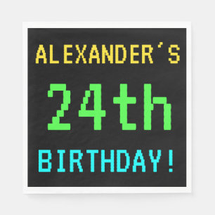 Servilleta De Papel Videojuego divertido vintage/retro Mira 24 cumplea