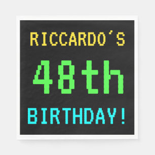 Servilleta De Papel Videojuego divertido vintage/retro Mira 48º cumple