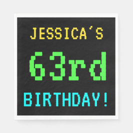 Servilleta De Papel Videojuego divertido vintage/retro Mira 63 cumplea