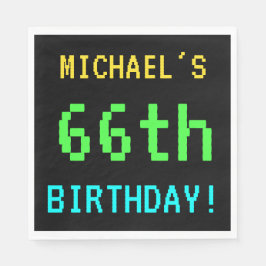 Servilleta De Papel Videojuego divertido vintage/retro Mira 66º cumple