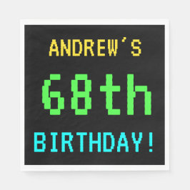 Servilleta De Papel Videojuego divertido vintage/retro Mira 68º cumple