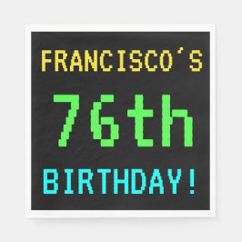 Servilleta De Papel Videojuego divertido vintage/retro Mira 76º cumple