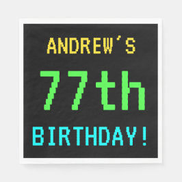 Servilleta De Papel Videojuego divertido vintage/retro Mira 77º cumple