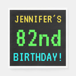 Servilleta De Papel Videojuego divertido vintage/retro Mira 82º cumple