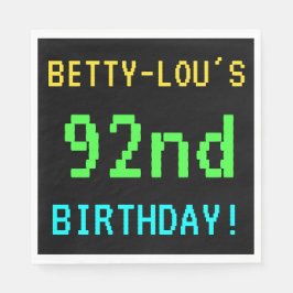 Servilleta De Papel Videojuego divertido vintage/retro Mira 92º cumple