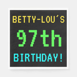 Servilleta De Papel Videojuego divertido vintage/retro Mira 97º cumple