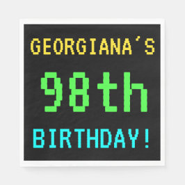 Servilleta De Papel Videojuego divertido vintage/retro Mira 98º cumple