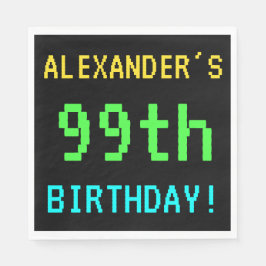 Servilleta De Papel Videojuego divertido vintage/retro Mira 99º cumple