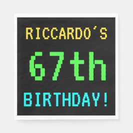 Servilleta De Papel Videojuego divertido vintage/retro Mira el 67º cum