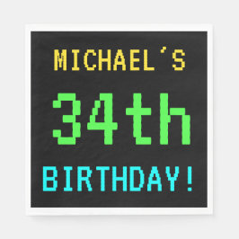 Servilleta De Papel Videojuego divertido vintage/retro Mira el cumplea