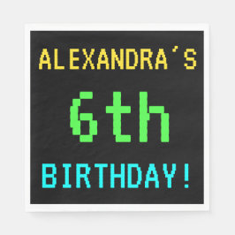 Servilleta De Papel Videojuego divertido vintage/retro Mira sexto cump