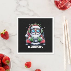 Servilleta De Papel Videojuego personalizado de Navidad Santa Navidad