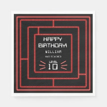 Videojuego Retro Arcade Neon Kids Cumpleaños