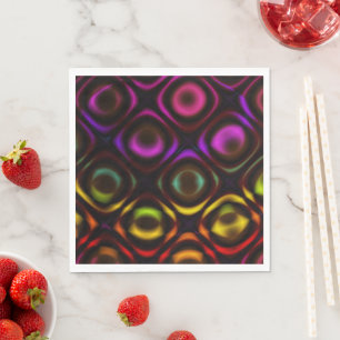 Servilleta De Papel Vidrio   Arte fractal arcoiris