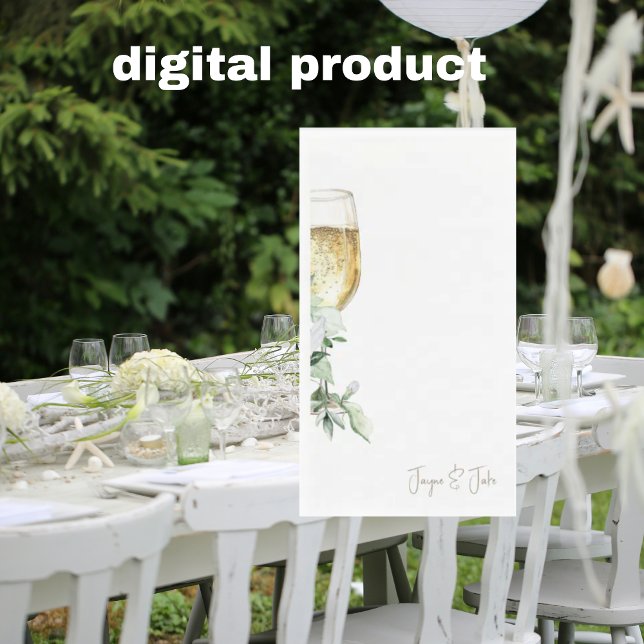 Servilleta De Papel Vidrio de Champagne personalizado (Subido por el creador)