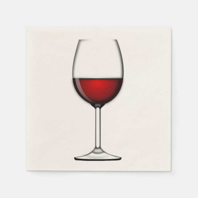 SERVILLETA DE PAPEL VIDRIO DE VINO ROJO (Anverso)