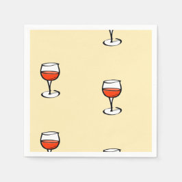 Servilleta De Papel Vidrio de vino sobre naranja