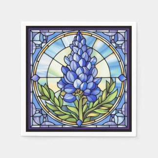 Servilleta De Papel Vidrio Manchado de Texas Bluebonnet