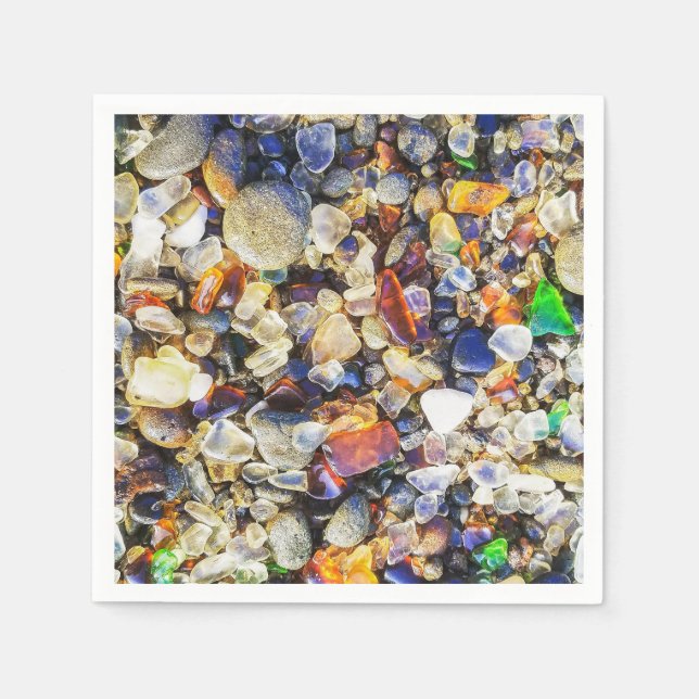 Servilleta De Papel Vidrio marino colorido (Anverso)